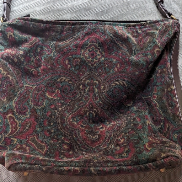 Talbot's Paisley corduroy handbag. Like new - Picture 2 of 8